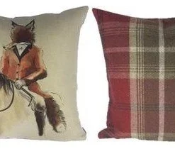 Grays Mister Fox Cushion With Tweed Reverse