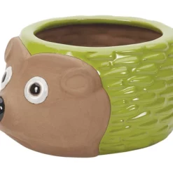 Apta Glazed Hedgehog Planter