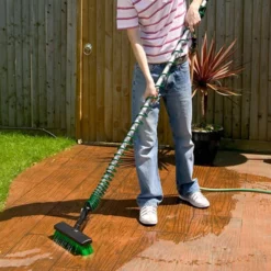 Darlac SpiralFlow Patio Cleansweep Brush W/Telescopic Pole & Spiralflow Hosepipe