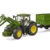 Bruder John Deere 7R350 Frontloader & Tipping Trailor